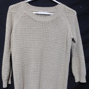 KD KAYDEE, s, small, beige, long sleeve, crew neck, knit sweater, BNWOT